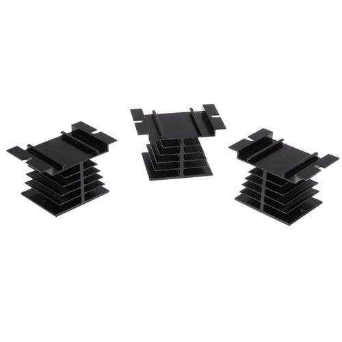 3 Stü Aluminium Kühlkörper Kühler Für Solid State Relais Wärmeableitung - Afbeelding 8 van 9