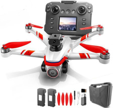 RC Drone with Screen Display, Dual Camera, Stunt Rolling, Optical Flow Hover, LE