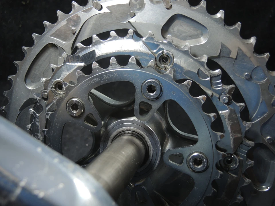 JUEGO DE BIELAS SHIMANO DURA ACE TRIPLE 52-39-30 DIENTES 175 MM BRAZOS MODELO 7803 DA BB Foto 2 de 4