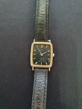 Vintage Orient Tank Black Dial Rectangular Wrist Watch
