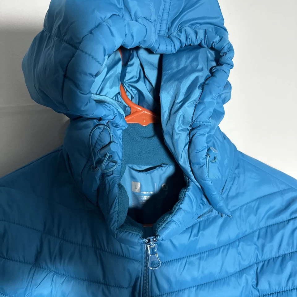 Chaqueta de esquí de invierno acolchada con capucha cremallera completa azul Xersion para mujer L Foto 4 de 4