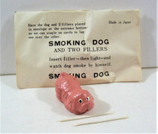 1950's Smoking Dog Toy In Original Packaging Unopened Old Store Stock Japan