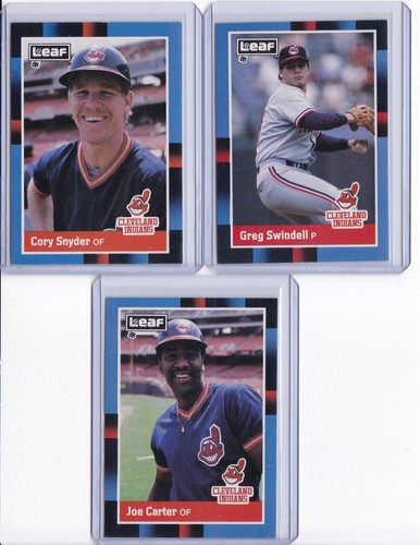 Cleveland Indians 1988 Leaf Baseball Team Set 9 cards - Picture 4 of 5