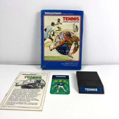 Vintage Intellivision Tennis Game 1980 Complete CIB Tested Mattel Electronics