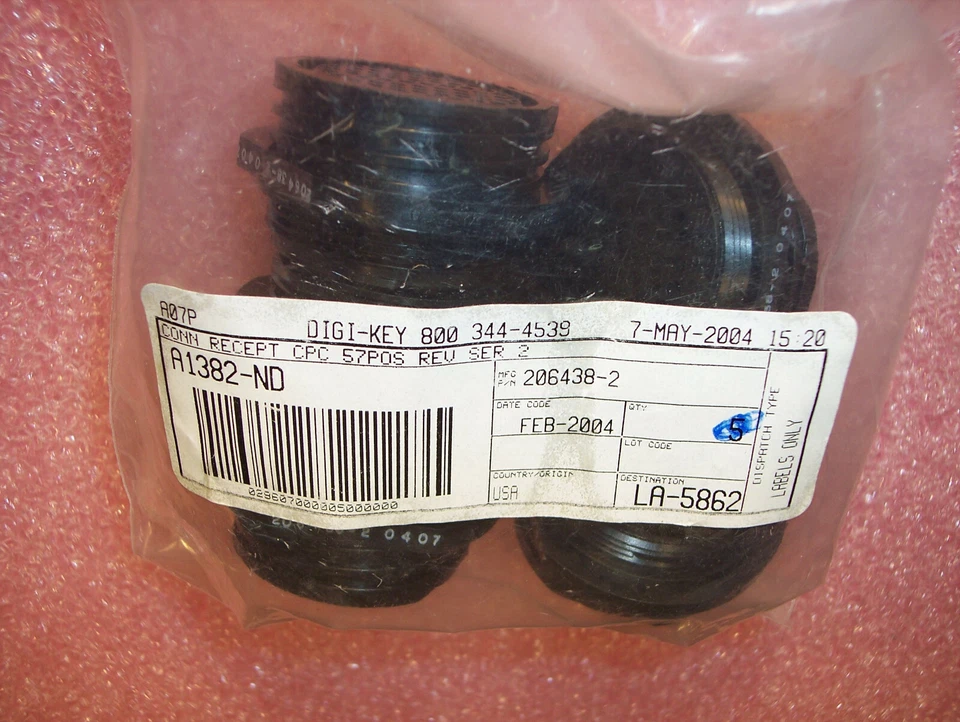 QTY (3) 57 POSITION CIRCULAR CONNECTORS SZ 23 206438-2 AMP - Image 2 of 3