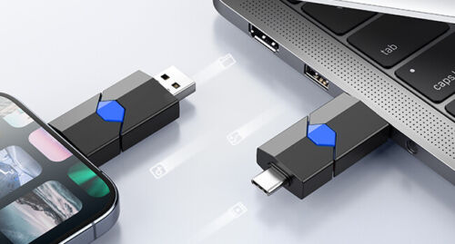 USB 2.0 64GB USB A to USB-C Flash Drive OTG Memory Stick For Mac,Tablet - Picture 2 of 17