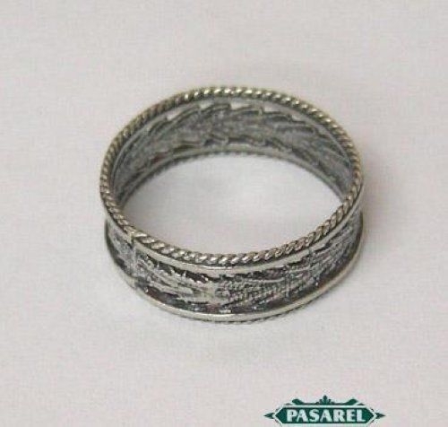 Attractive Sterling Silver Filigree Ring Israel 1950s - Picture 3 of 5