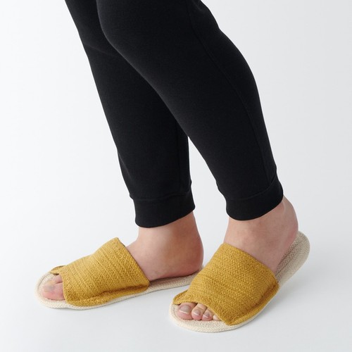MUJI Cotton Room Sandals front opening Select Size & Color - Picture 15 of 29