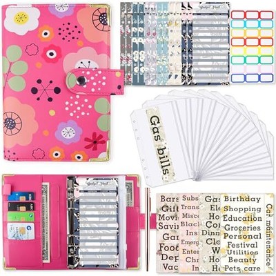 A6 PU Leather Budget Binder with 52-Week Savings Challenge Savings Challenges...