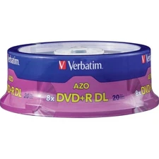 Verbatim Americas Llc 95310 Azo Dvd+R Dl 8.5Gb 8X Branded Surface 20Pk Spindle