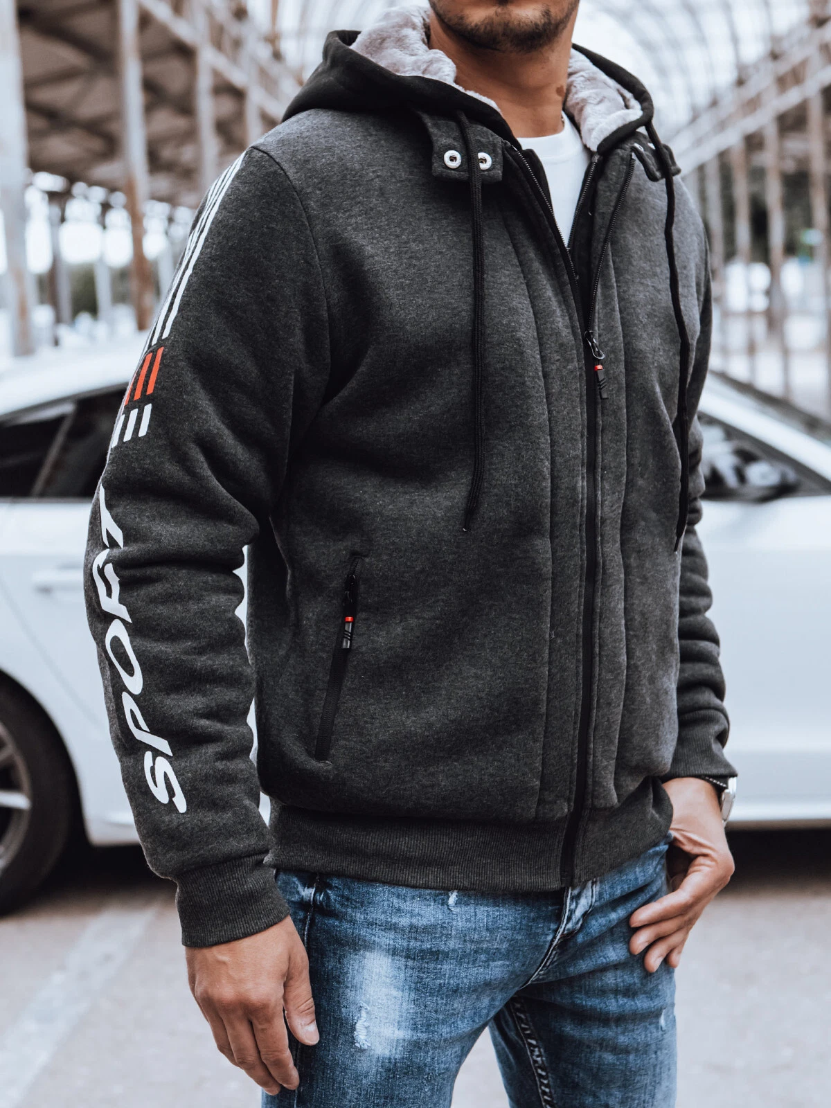 SACAI Felpa con cappuccio uomo foderata zip maglione uomo MIX DSTREET M 3XL