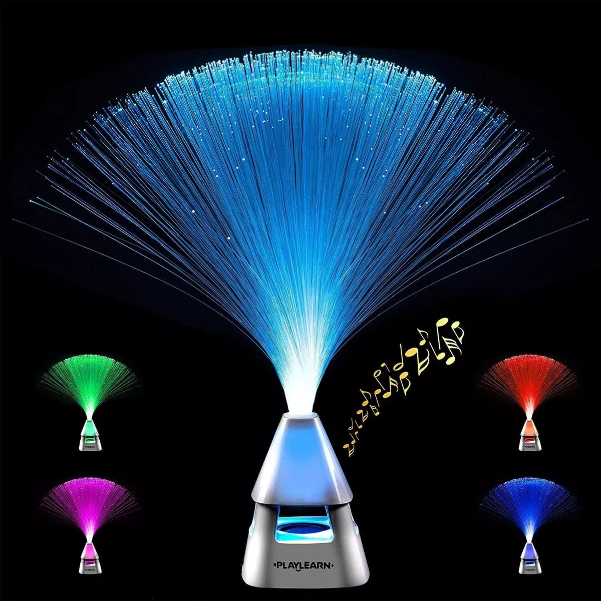Fibre Optic Lamp with Wireless Speaker Colour Changing 35cm Mood