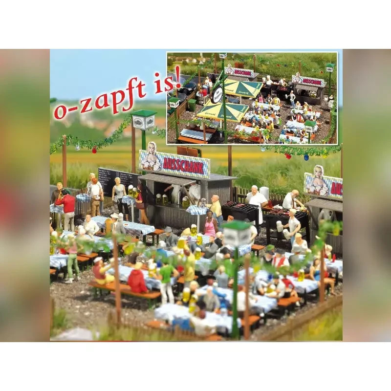 Busch 1046 brasserie en plein air HO 1/87 en kit de décor miniature