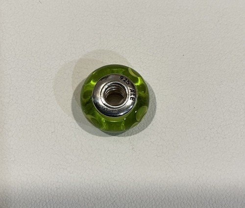 Retired! Authentic Pandora Lime Flowers for You Murano Glass Bead - 790648 - Picture 3 of 3