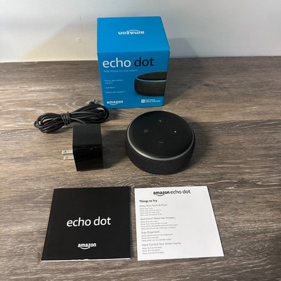 Amazon Echo Dot 3rd Generation Smart Speaker D9N29T  Tested Working W/ Box Black