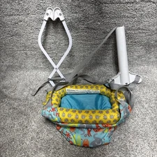 Evenflo Baby Exerciser Doorway Jumper Blue Yellow Jungle Animal Print