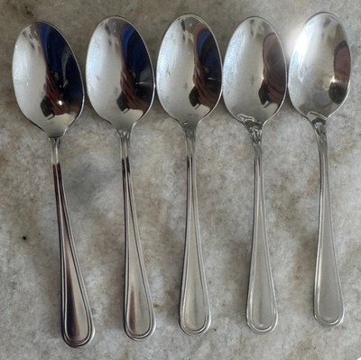 Abert's 18CR stainless Italy outligned edge round tip teaspoons 5 1/2''