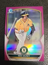 2023 Bowman Chrome Prospects Max Muncy #BCP-87 Fuchsia Refractor 155/199 (RC)
