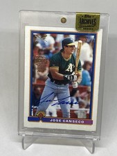 2015 Topps Archives JOSE CANSECO #17/17 Auto 1991 Bowman #372 A's Athletics