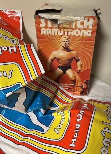 Vintage 1976 Kenner Stretch Armstrong Box & Coffin & Mat No Figure
