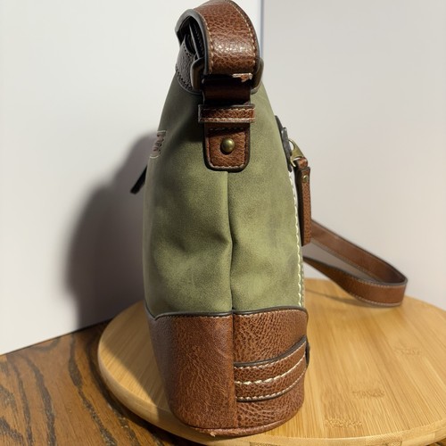 BOC Born Concept Purse Tan Green Brown Shoulder Crossbody Bag - Picture 2 of 18