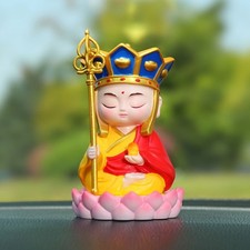 Jiu Hua Shan Ksitigarbha Bodhisattva Car Dashboard Ornament Buddha Monk Statue