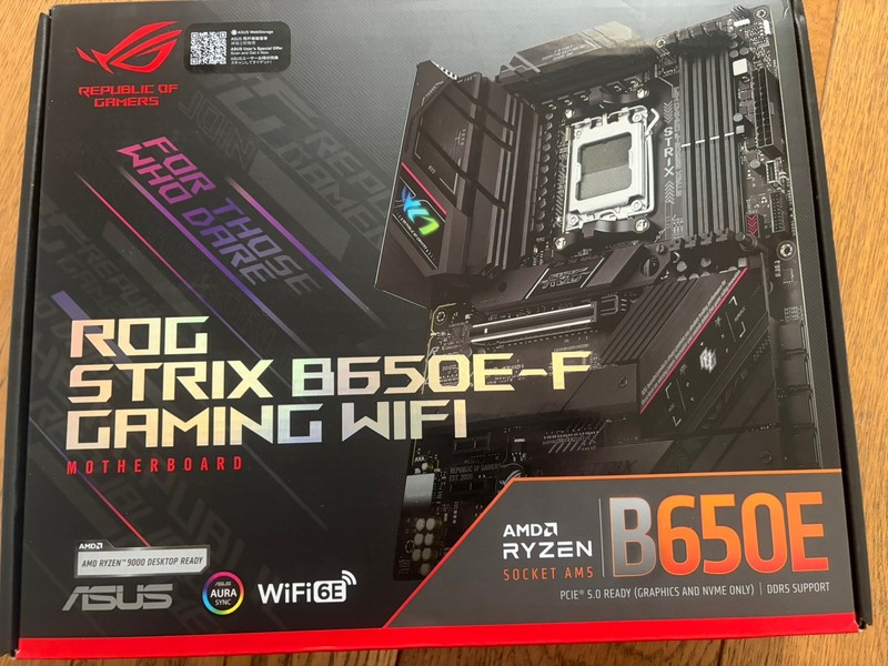 ROG Strix B650E-F Gaming Motherboard AM5, ATX, DDR5, PCIe 5.0, Wi-Fi6E -