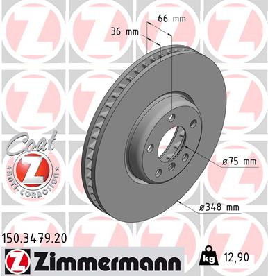 ZIMMERMANN 150.3479.20 Bremsscheibe für BMW