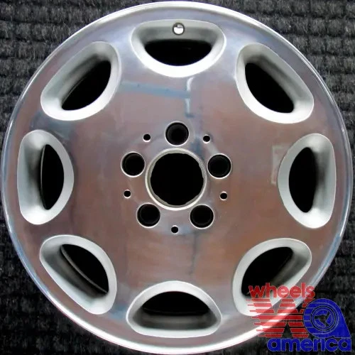 Wheel Rim Mercedes-Benz 300SD 300SE 400SE S320 S500 S580 S600 Polished OE 65153 - Image 3 of 4