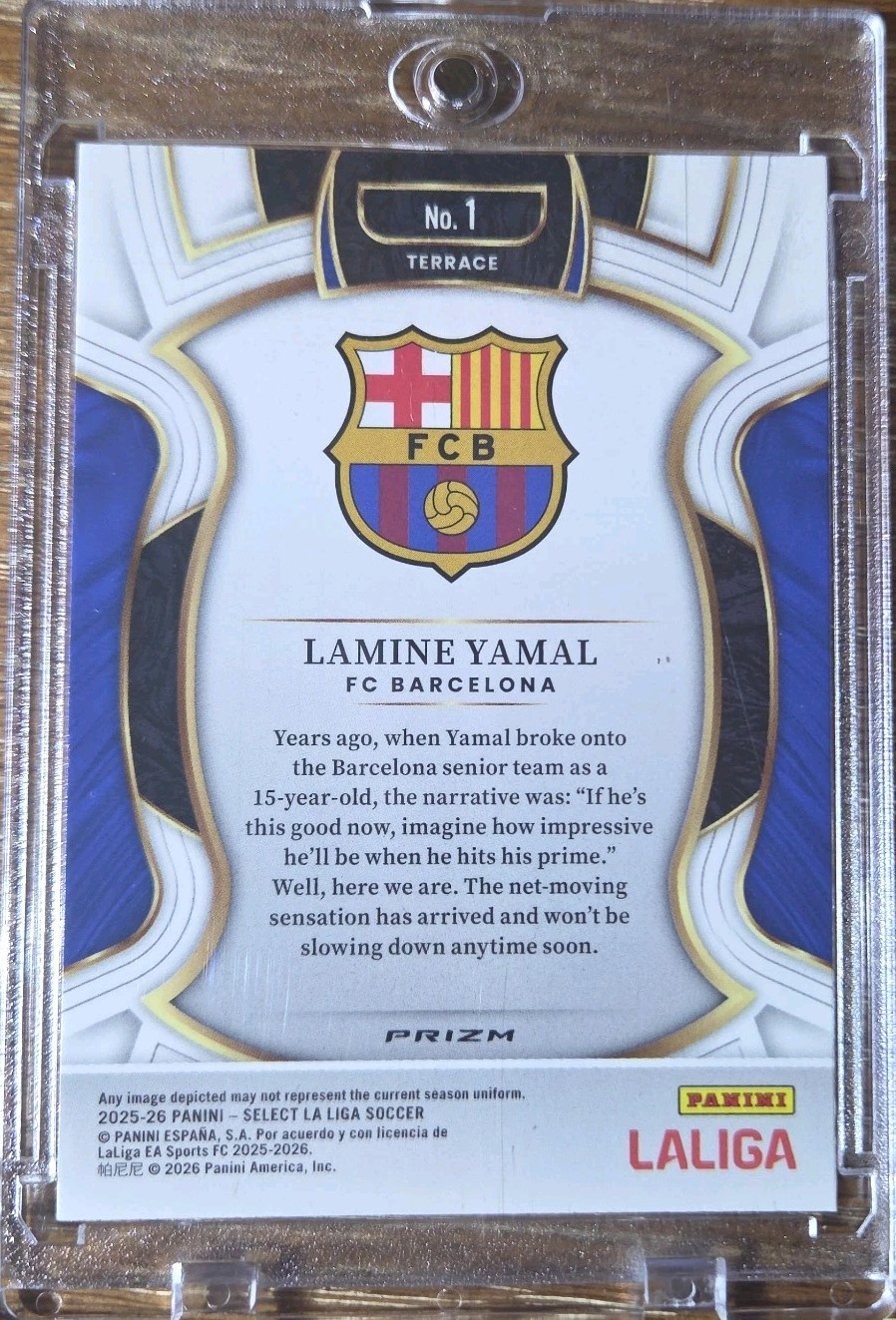 Lamine Yamal RARE SILVER REFRACTOR SELECT SOCCER INVESTMENT CARD SSP ROY MINT view 4