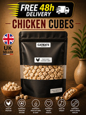 500G Bag Natural Healthy Freeze Dried Chicken Bites Snacks Treats For Cats UK