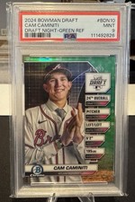 2024 Bowman Draft- #BDN-10 Cam Caminiti Draft Night Green Refractor /99 PSA 9