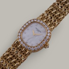 18K Patek Philippe 4931/2J Golden Ellipse Mother of Pearl Diamond Watch