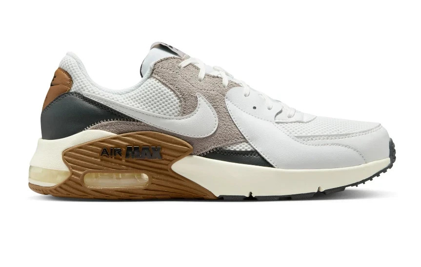SIZE 11.5 - NEW Nike Airmax Excee White Grey Brown FZ5486-102 Black Tan SNEAKERS — product photo 9 of 9