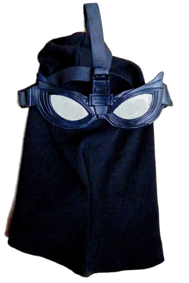 Halloween Black Spider Noir Mask full head Elastic Spandex Fabric  Removable New - Image 3 of 4