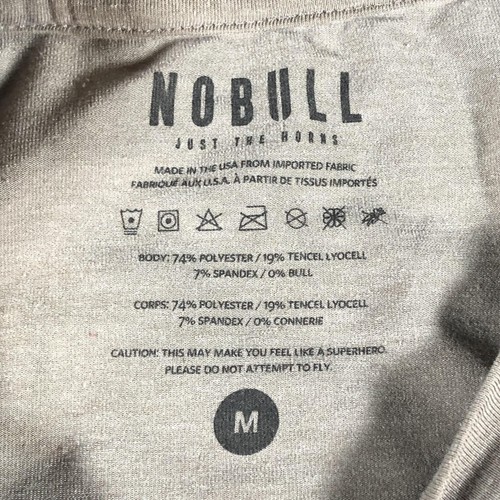 NOBULL Shirt Mens Medium Brown Athletic Performance Tee Tencel Blend Lightweight - Picture 2 of 6