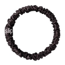 SLIP PURE SILK SKINNY SCRUNCHIE BLACK 100 SILK ANTI-CREASE, ANTI-BREAKAGE NEW