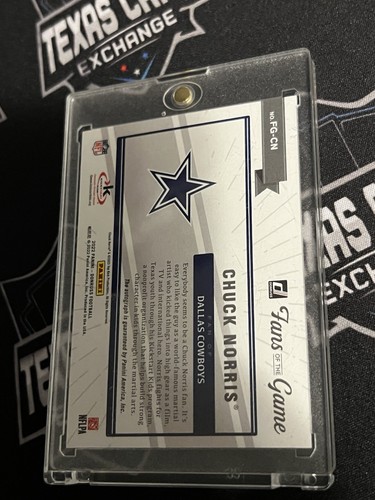 2022 Panini Donruss Chuck Norris Auto FANS OF THE GAME Dallas Cowboys - Picture 7 of 7