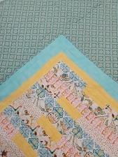 Handmade Quilt 73x72" Large Pastels Colorful Butterfly Dreams NEW Church Bright