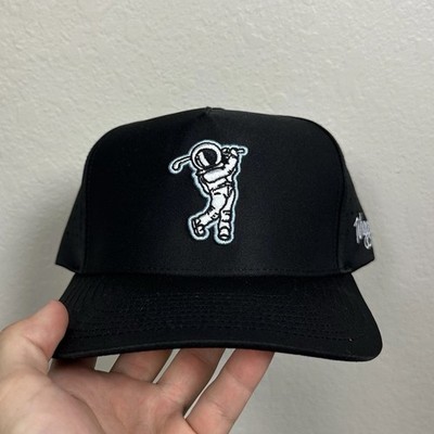 Waggle Golf ''Moon Shot'' OG Snapback Hat Cap Black One Size golf Course NWT