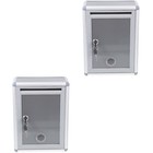  2 Pack Aufbewahrung Briefe Kiste Briefkasten Abschließbare Postfach