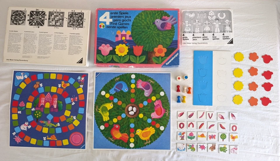 Vintage 80s '4 First Games' Ravensburger Board Game German RARE *Very Good* - Image 2 of 4