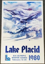 Lake Placid 1980 Winter Olympic Games "Whiteface Glory" METAL SIGN 12X8IN