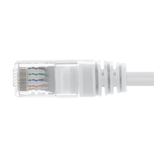Cavo Patch Ethernet CAT5E, UTP, 24AWG, 3 Ft, Confezione da 10, Bianco - Foto 3 di 4