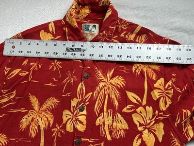 John Severson KAHALAアロハシャツ L John Severson Kahala Mens Button Up Hawaiian Shirt Medium Red