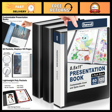 60-Pocket Presentation Binder, 120 Page Organizer for Documents, Photos, Art 3