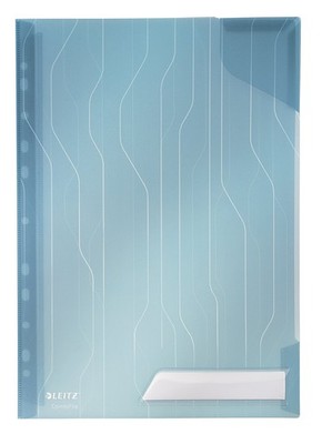 Leitz Combifile Folder A4, Clear Blue Matt Finish, Top Left Open, 200 Micron Pol