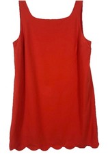 Kate Spade shift dress Target womens xxs orange Sleeveless Scalloped Hem Mini