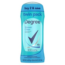 Degree Antiperspirant Deodorant Shower Clean 2.6 oz Twin Pack