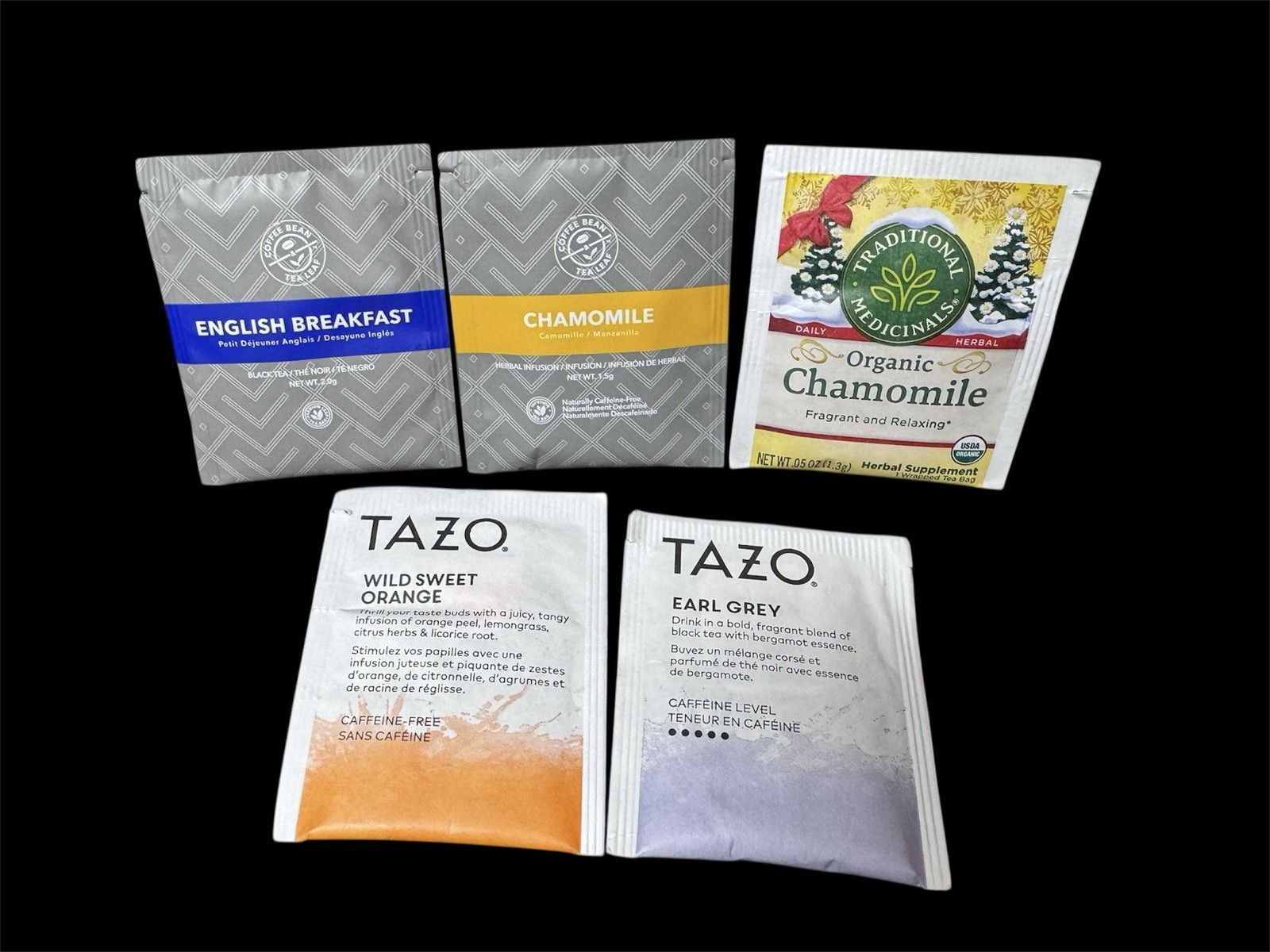 Bags Mixed Assortment Chamomile Grey Orange Breakfast